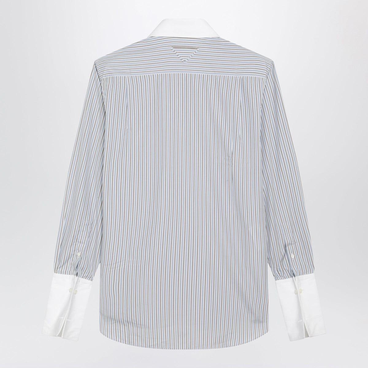 Prada Sky-Blue Striped Cotton Shirt Women PRADA