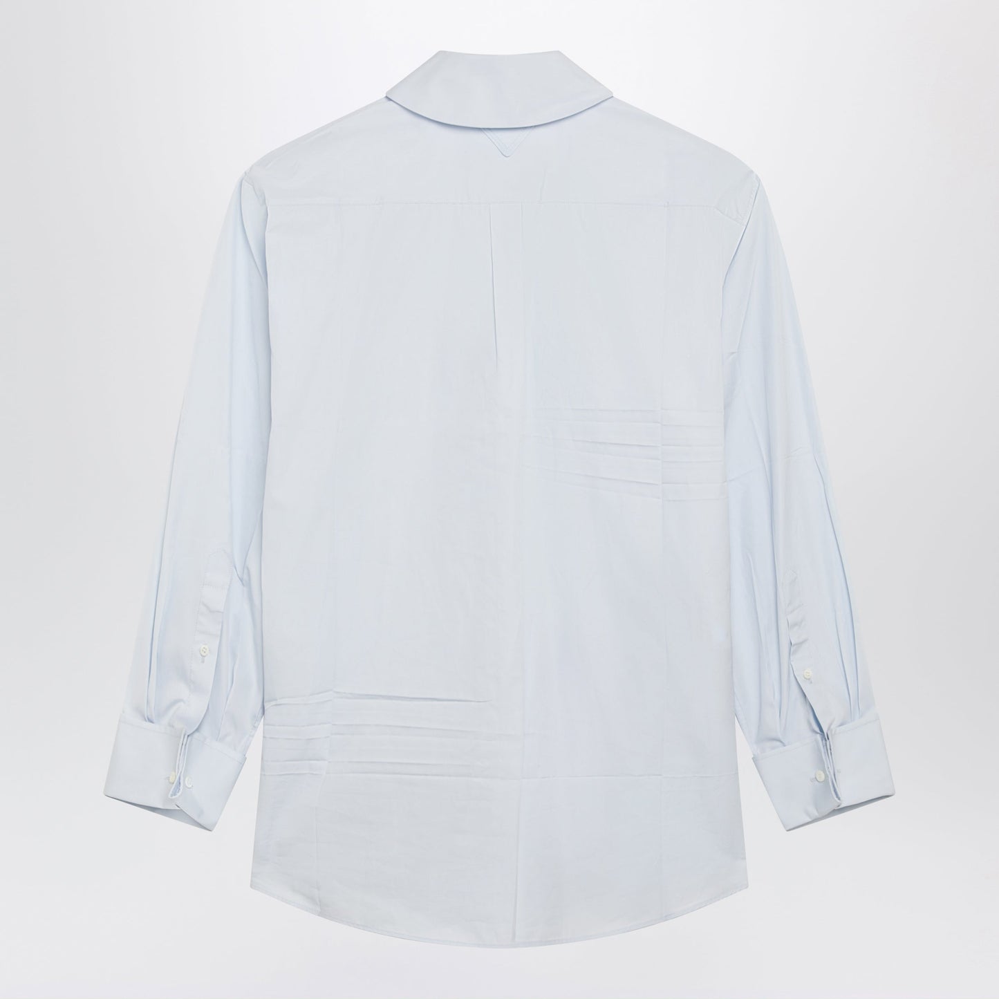 Prada Light Blue Cotton Shirt With Scarf Women PRADA