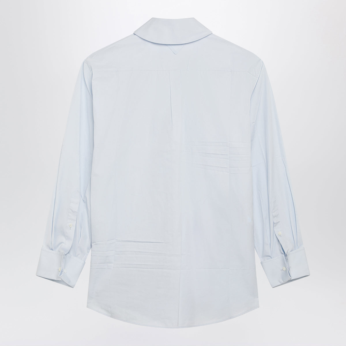Prada Light Blue Cotton Shirt With Scarf Women PRADA