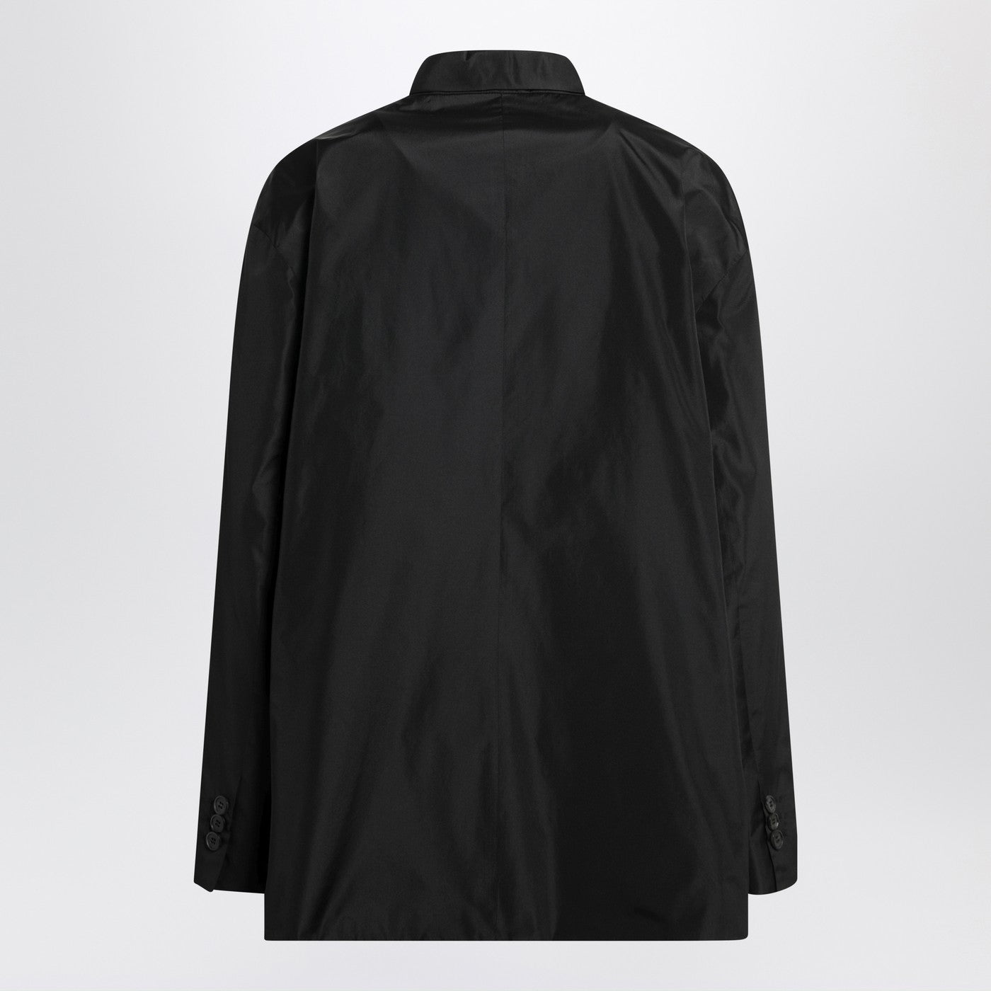 Prada Black Double-Breasted Technical Taffeta Jacket Women PRADA