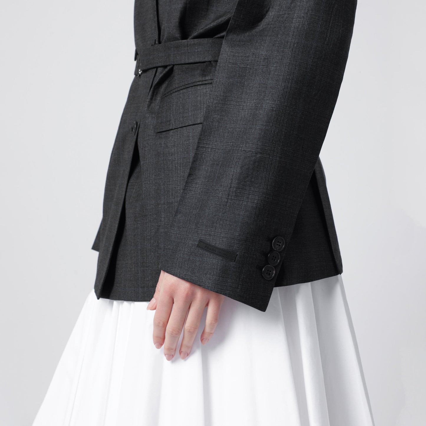 Prada Double-Breasted Wool Jacket With Check Pattern Women PRADA