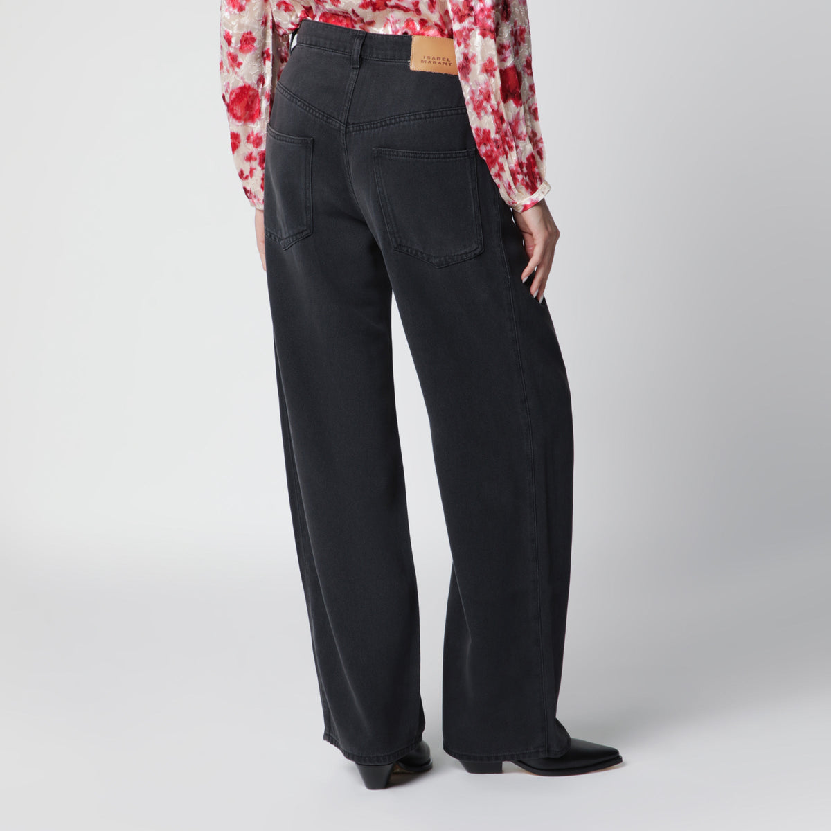 Isabel Marant Black Rodayna Wide-Leg Jeans Women ISABEL MARANT
