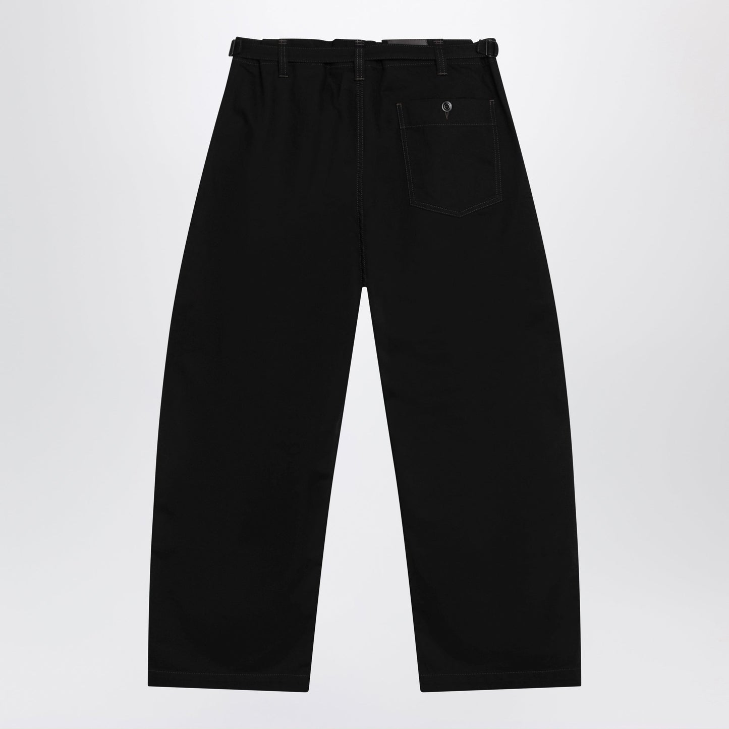 Lemaire Black Wide-Leg Cotton Trousers Men LEMAIRE