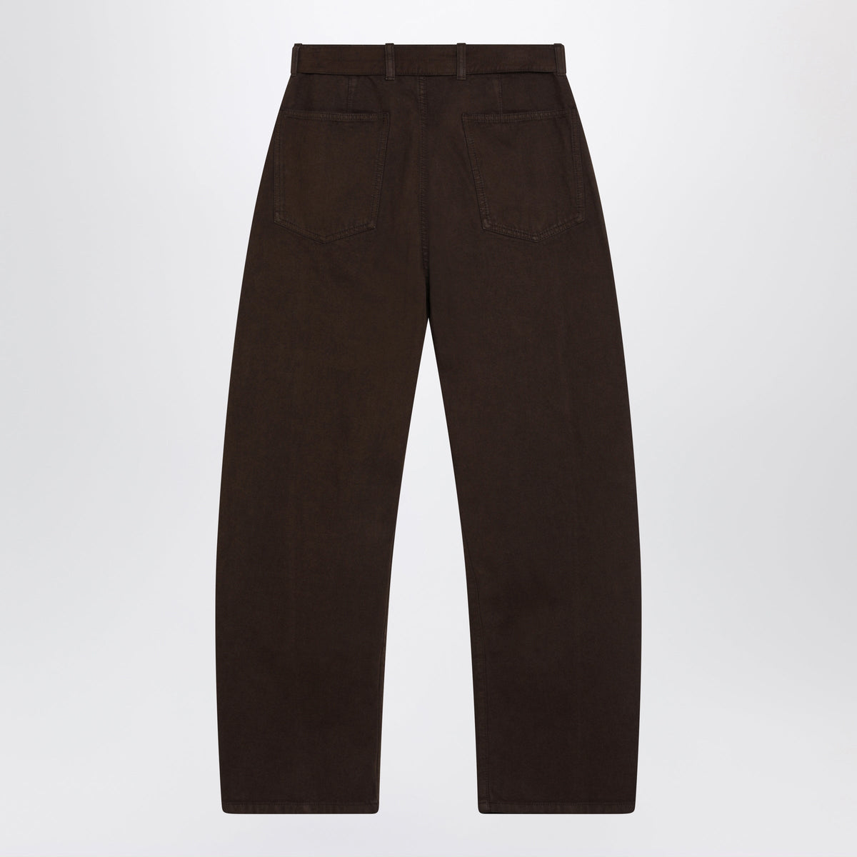 Lemaire Brown Cotton Trousers With Belt Women LEMAIRE