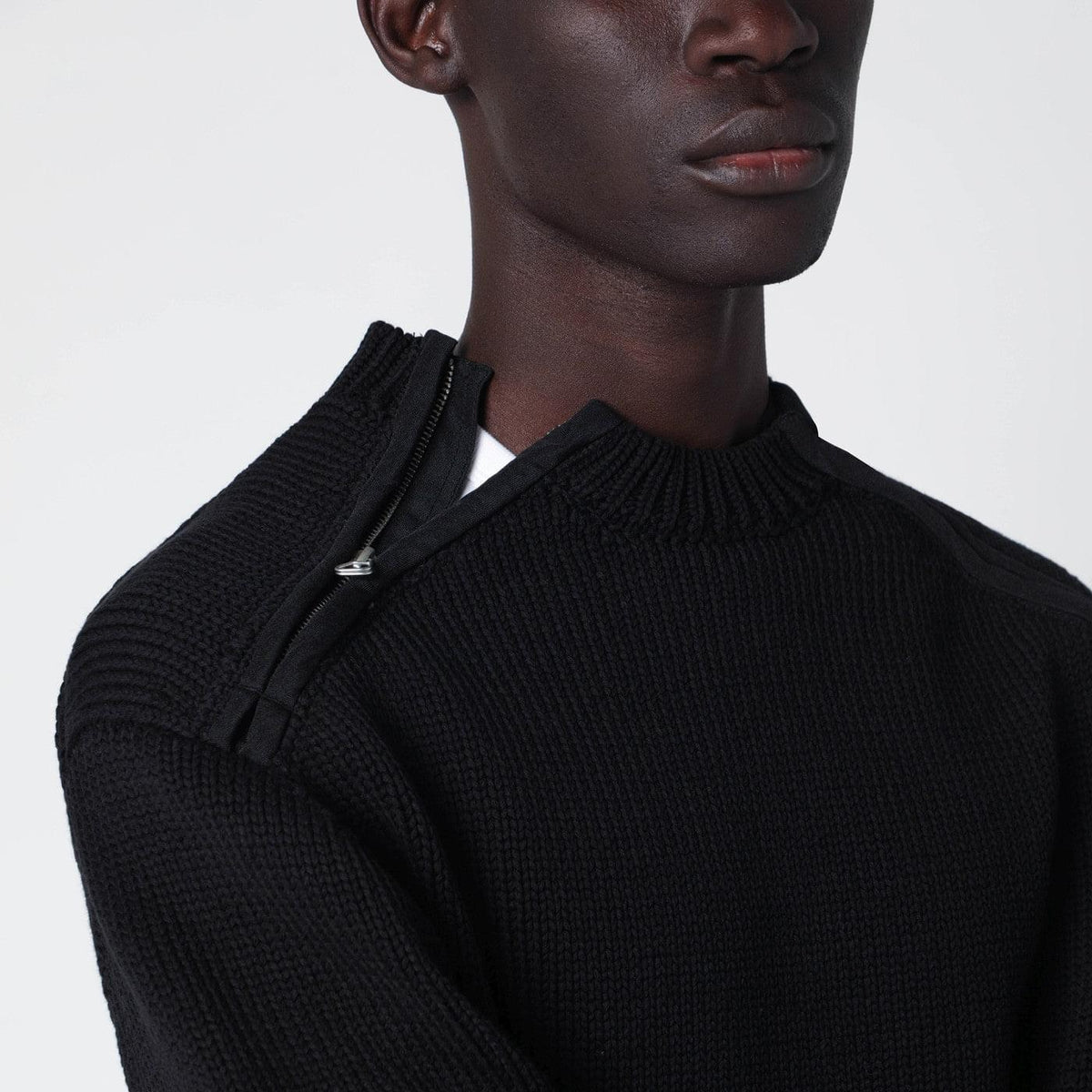 Oamc Black Cotton Sweater Men OAMC
