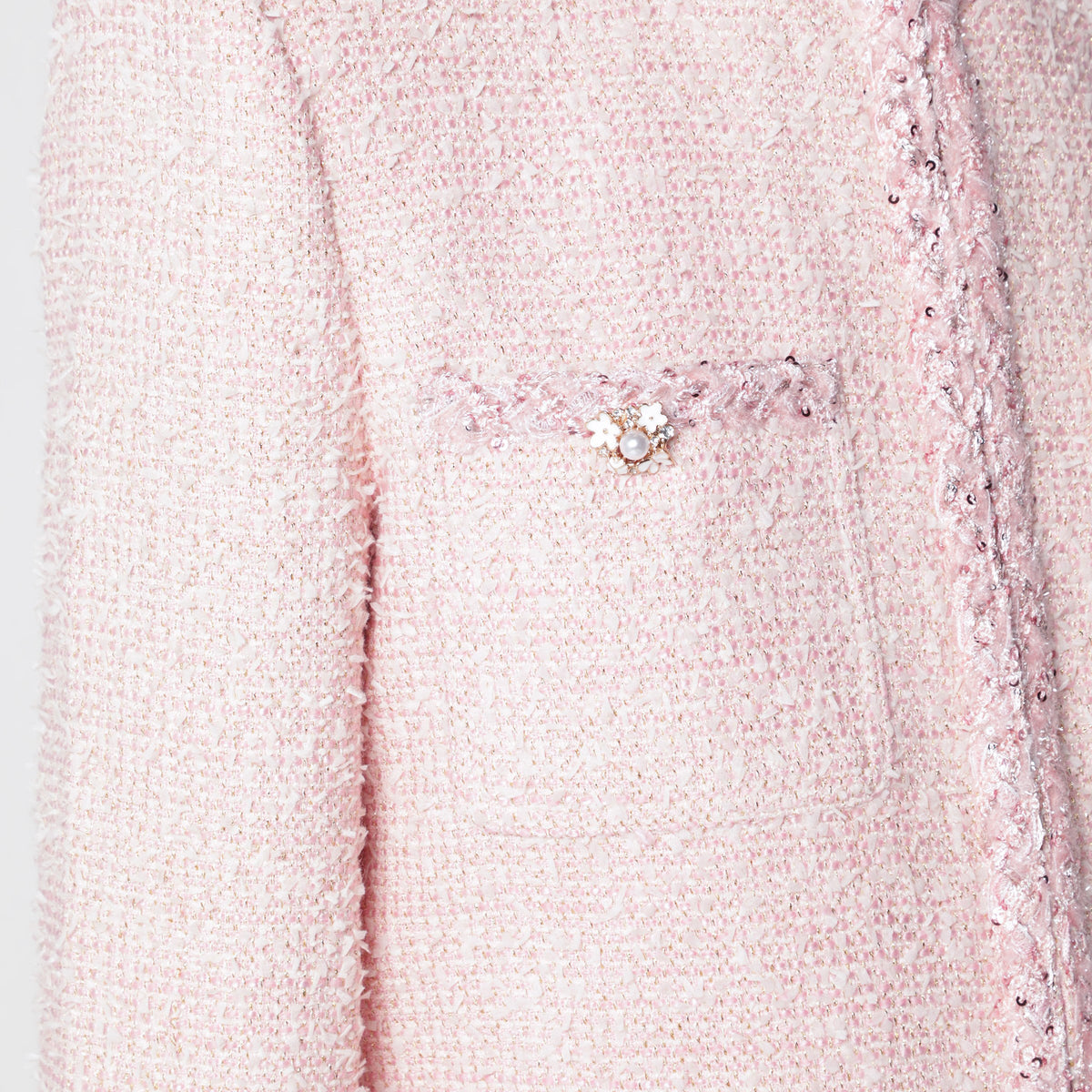 Self-Portrait Pink Boucle Jacket Women SELF-PORTRAIT