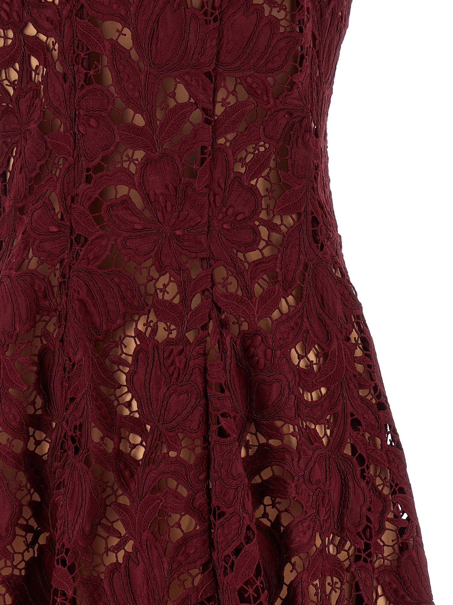 Self Portrait Women 'Burgundy Lace Mini' Dress