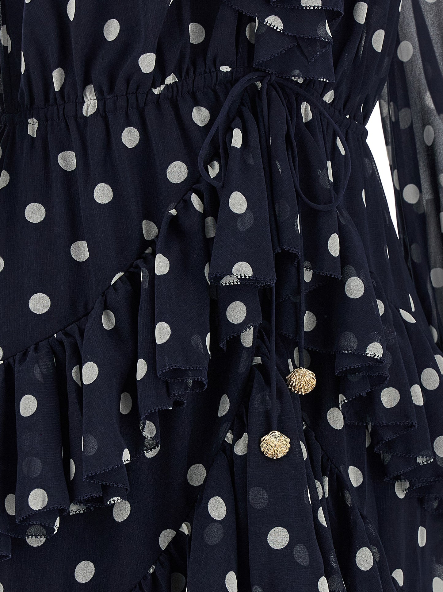 Self Portrait Women 'Polka Dot Georgette Ruffle Maxi' Dress SELF-PORTRAIT