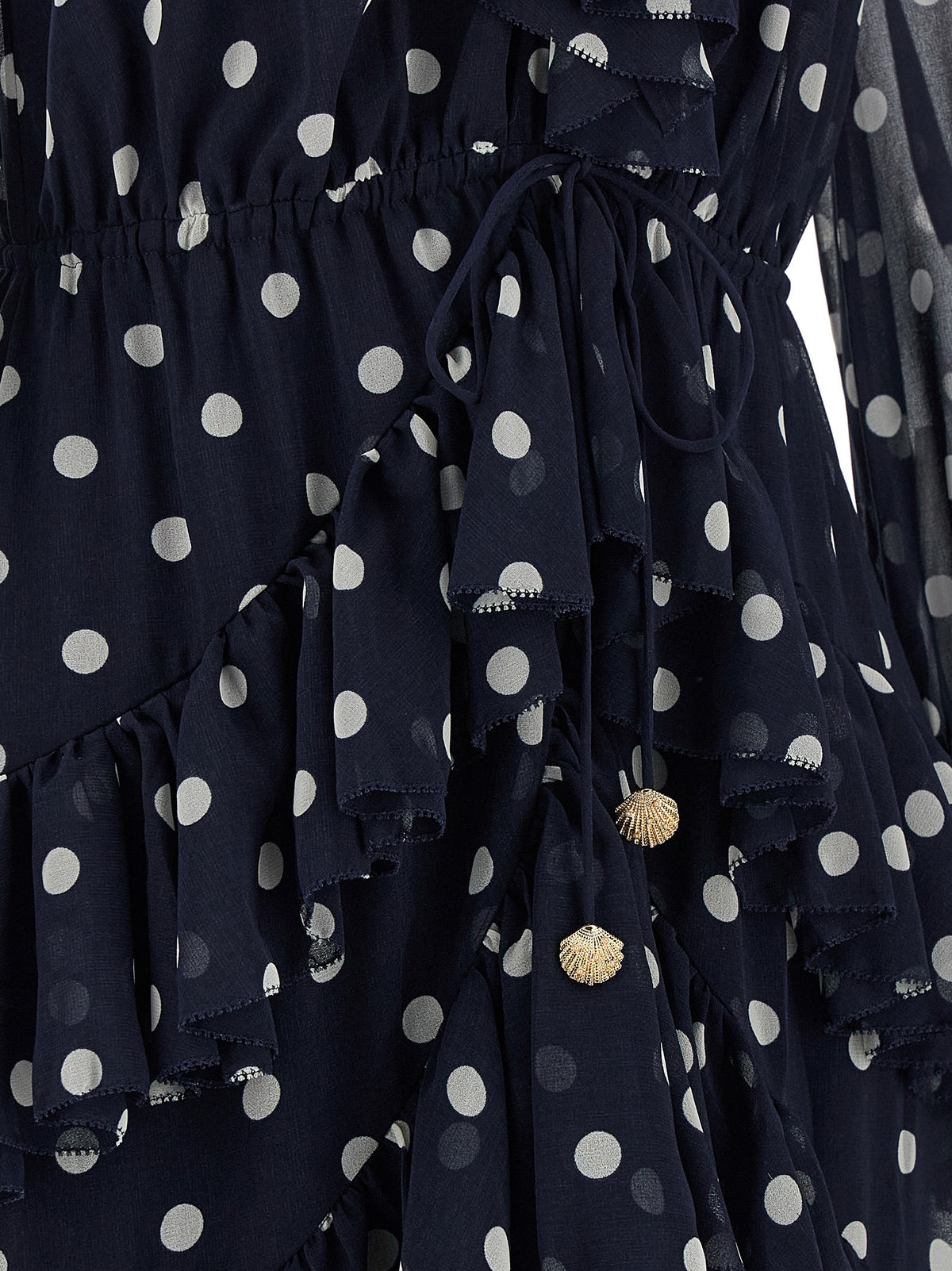 Self Portrait Women 'Polka Dot Georgette Ruffle Maxi' Dress SELF-PORTRAIT