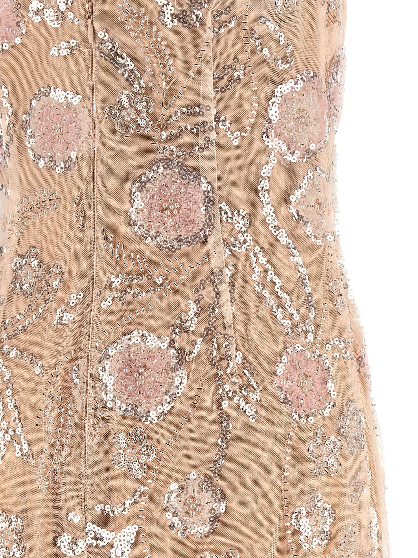 Self Portrait Women 'Pink Flower Sequin Embellished Midi' Dress SELF-PORTRAIT