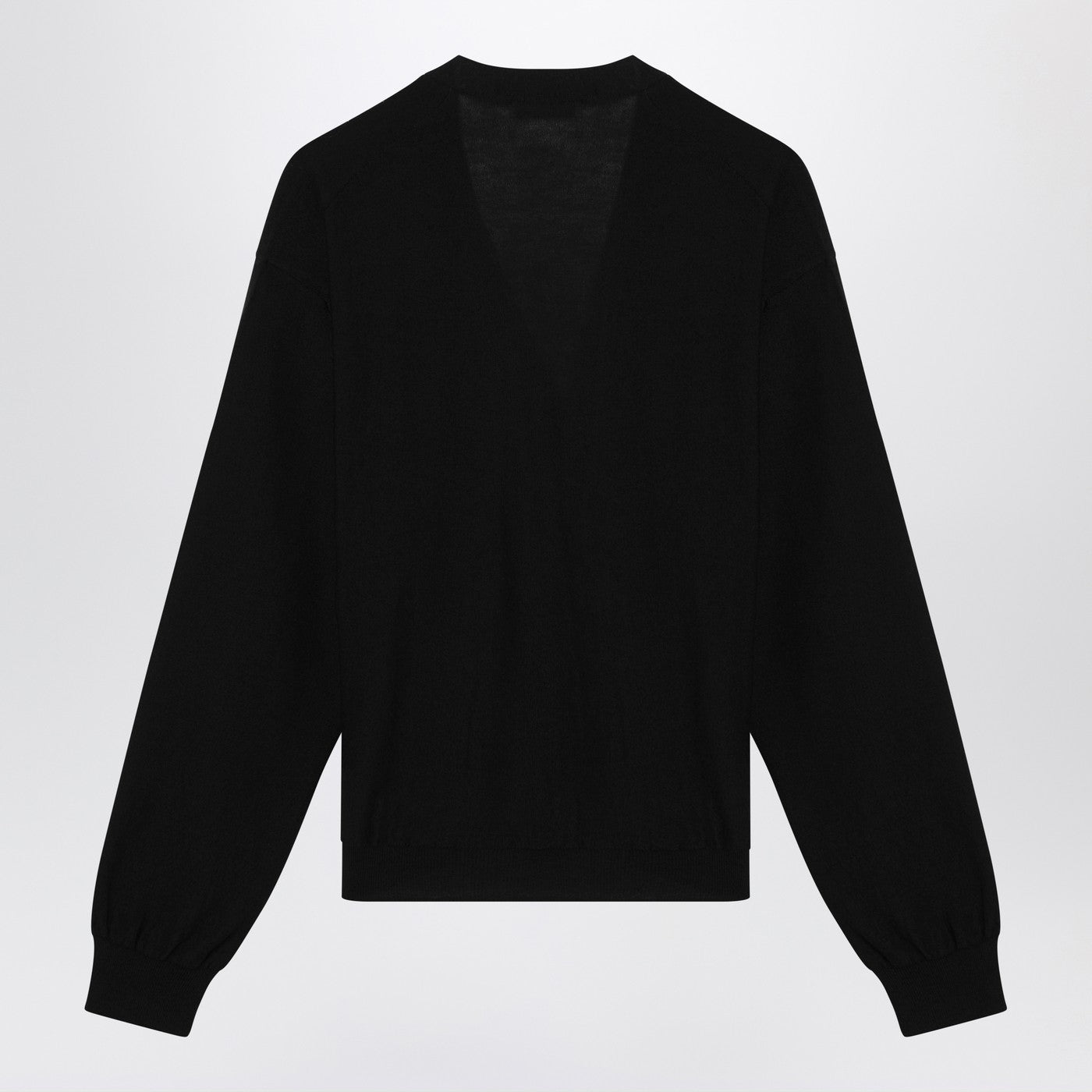 Lemaire Black Asymmetric Wool-Blend Cardigan Men LEMAIRE