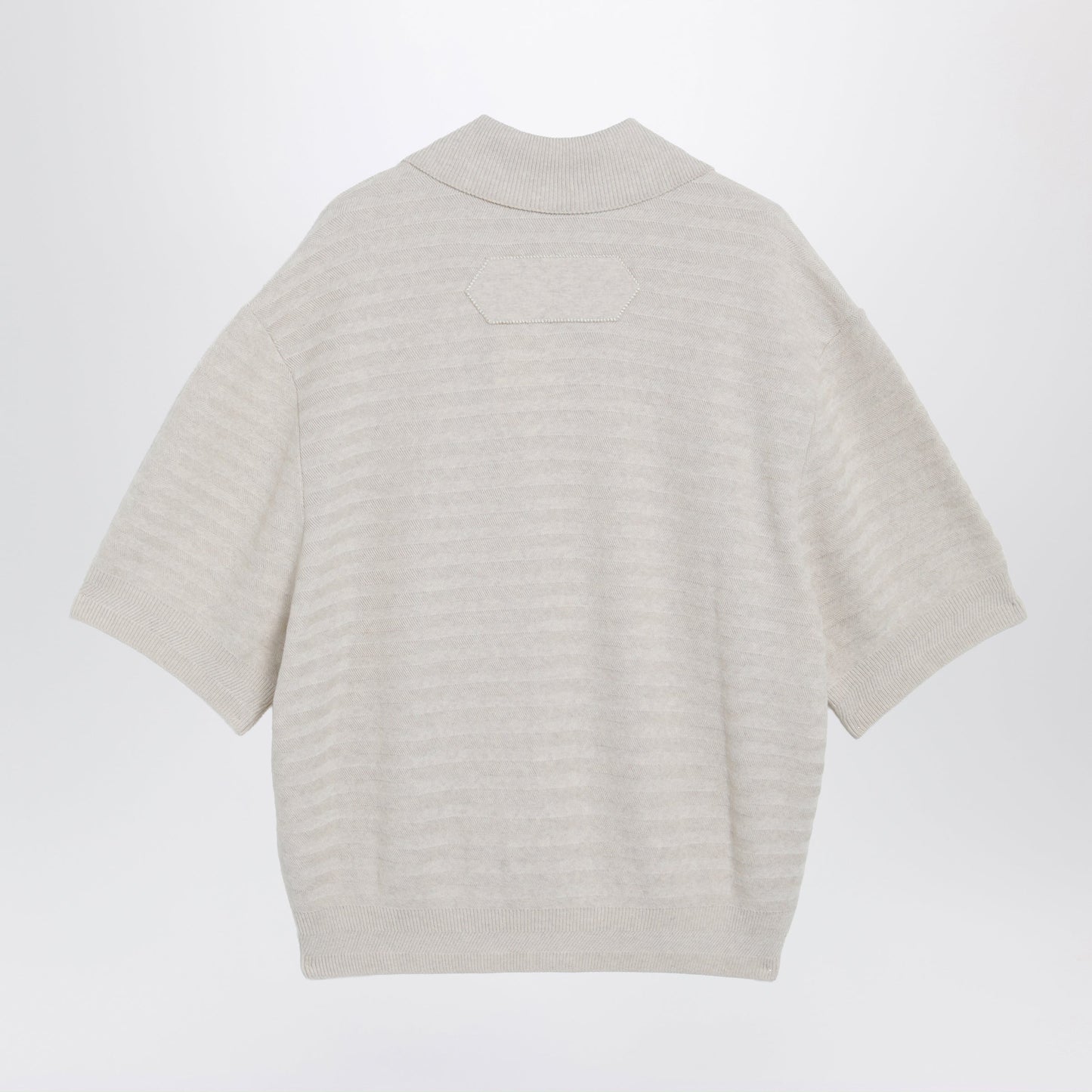 Jacquemus Light Beige Polo In Cotton And Silk Men JACQUEMUS