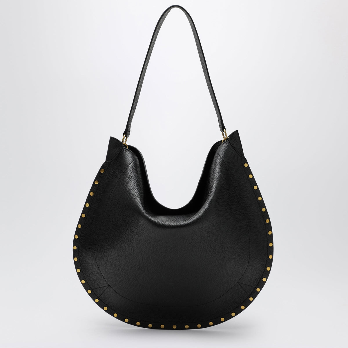 Isabel Marant Oskan Hobo Soft Bag In Black Hammered Leather Women ISABEL MARANT
