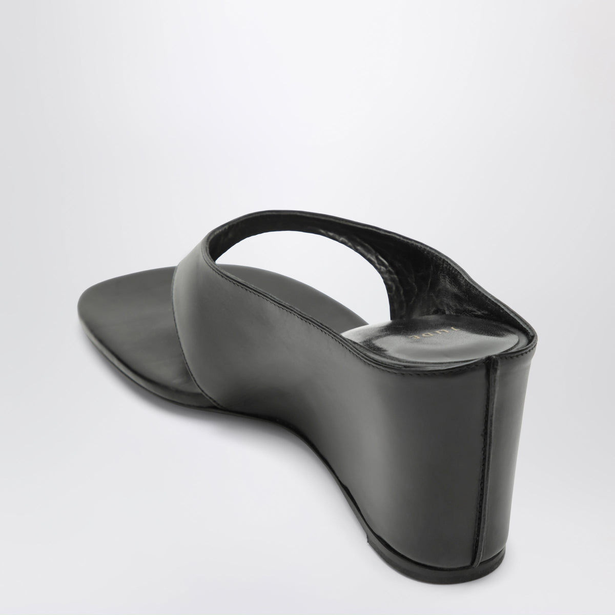 Jude Black Leather Thong Sandals Women Jude