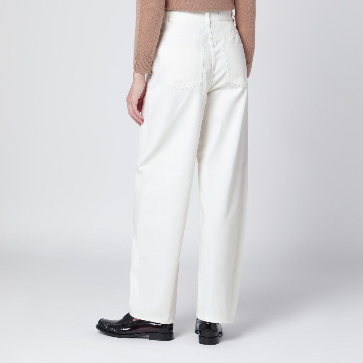 Maison Kitsune White Cotton Trousers Women Maison Kitsune