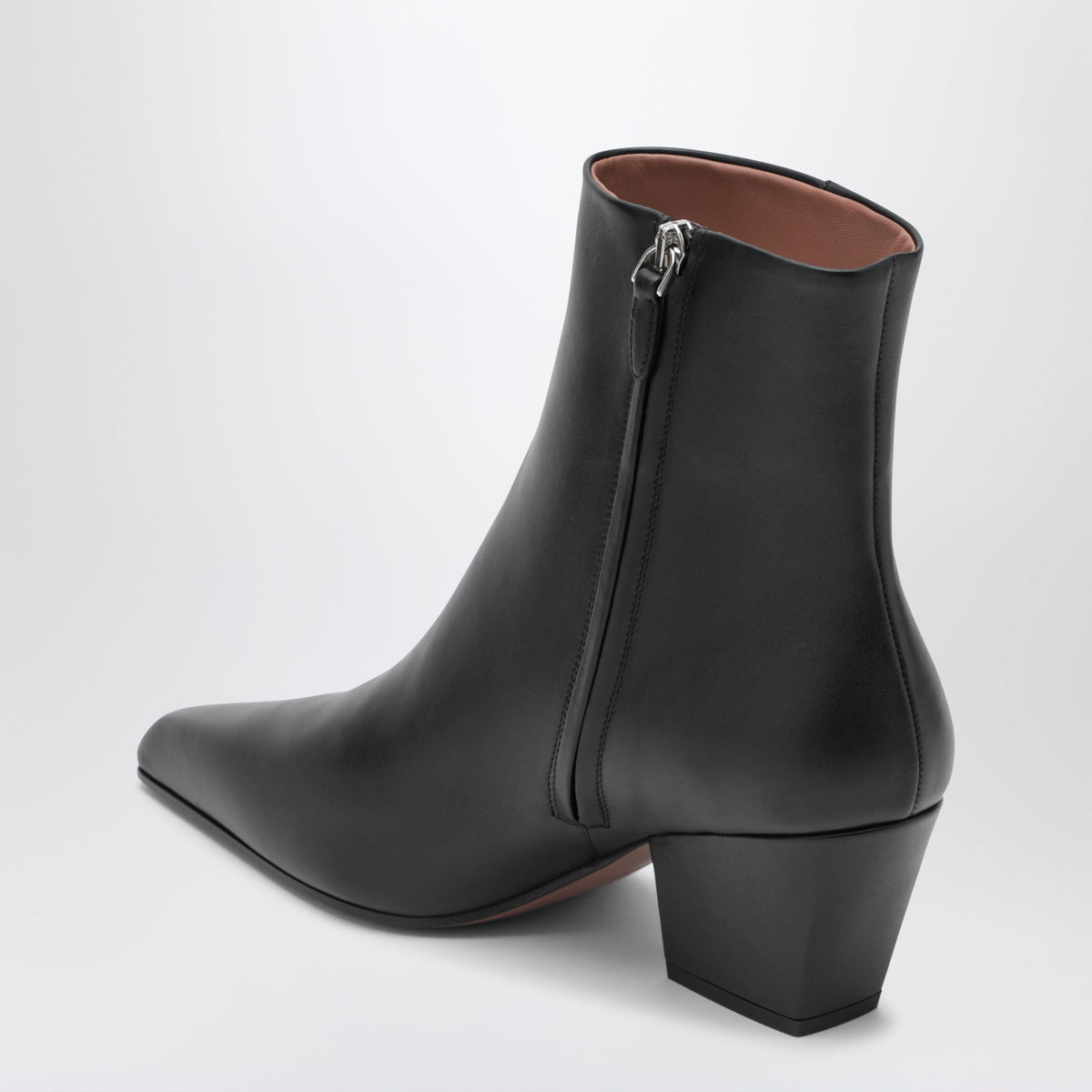 Paris Texas Jane Ankle Boots In Black Calfskin Leather Women