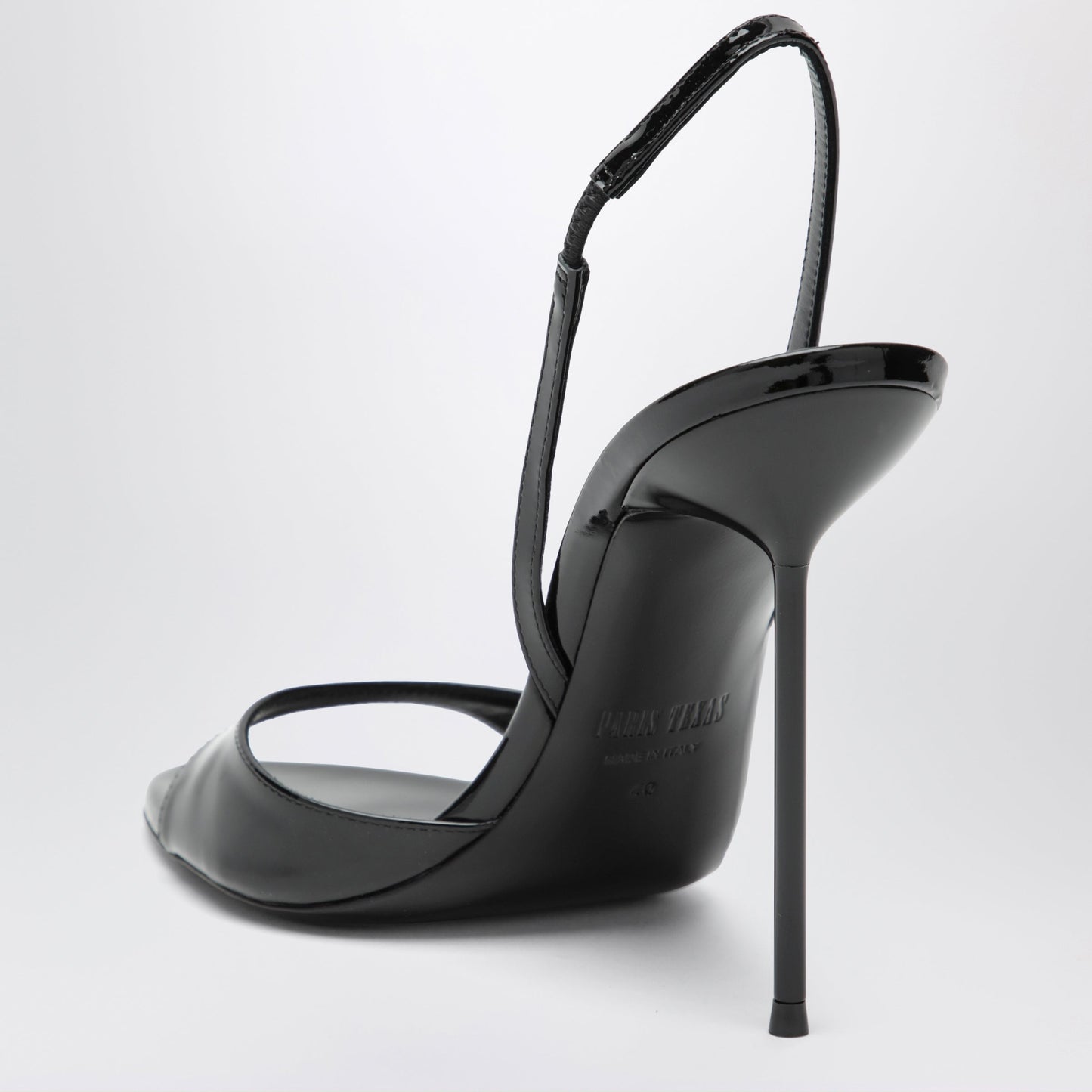 Paris Texas Black Patent Slingback Sandals Women PARIS TEXAS