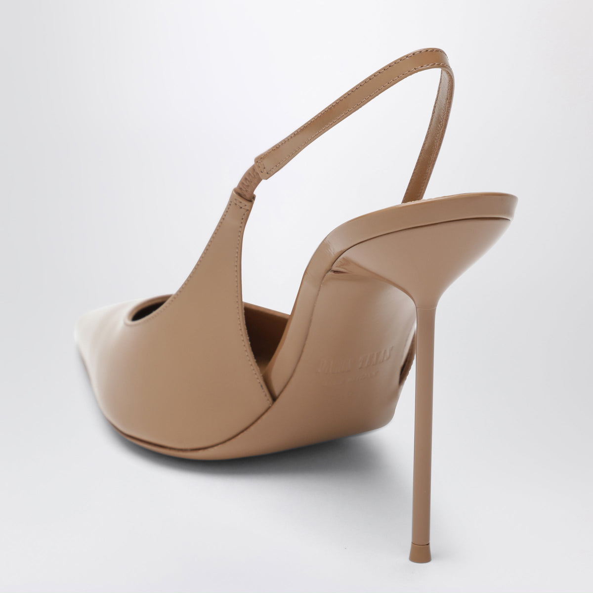 Paris Texas Beige Patent Leather Lidia Slingback Pumps Women PARIS TEXAS