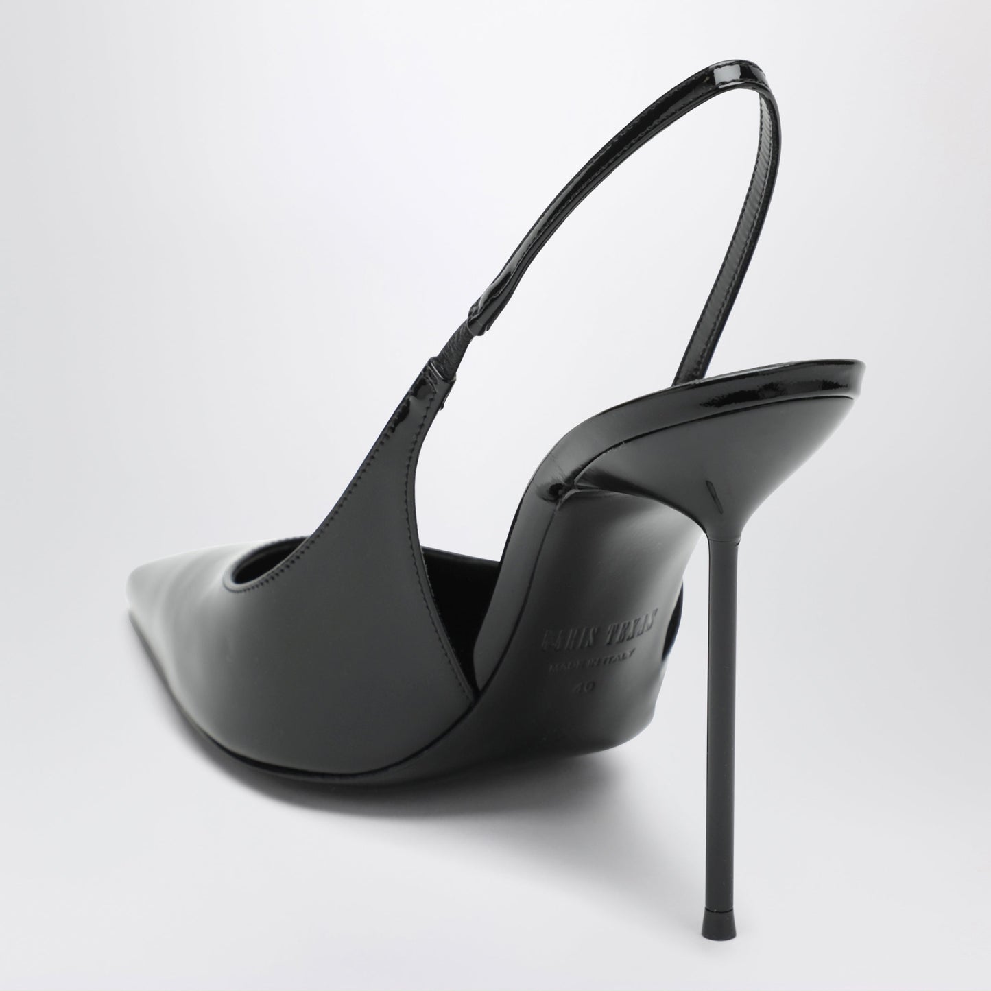 Paris Texas Lidia Slingback Pumps In Black Patent Leather Women PARIS TEXAS