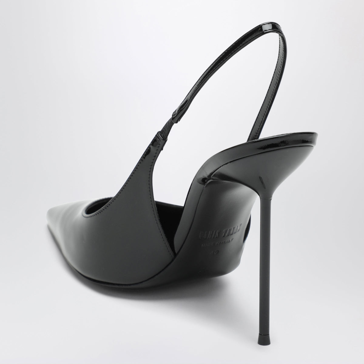 Paris Texas Lidia Slingback Pumps In Black Patent Leather Women PARIS TEXAS