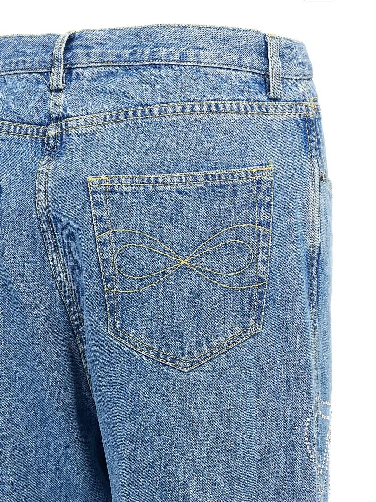 Mach & Mach Women 'Crystal Ribbon Hot Fix' Jeans MACH & MACH