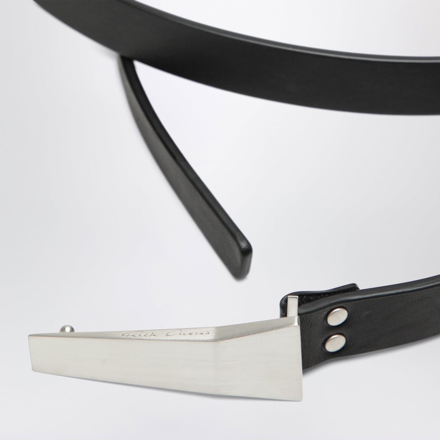 Rick Owens Black Trunk Belt Leather Belt Men RICK OWENS
