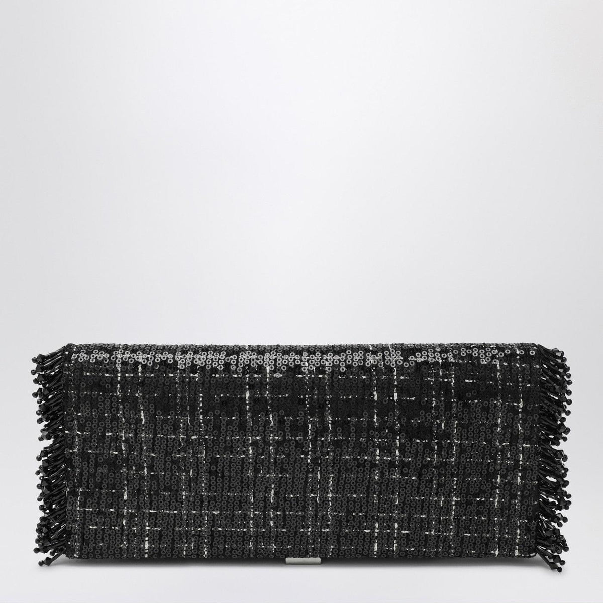 Roger Vivier Black Pilgrim Clutch Bag With Micro Sequins Women ROGER VIVIER
