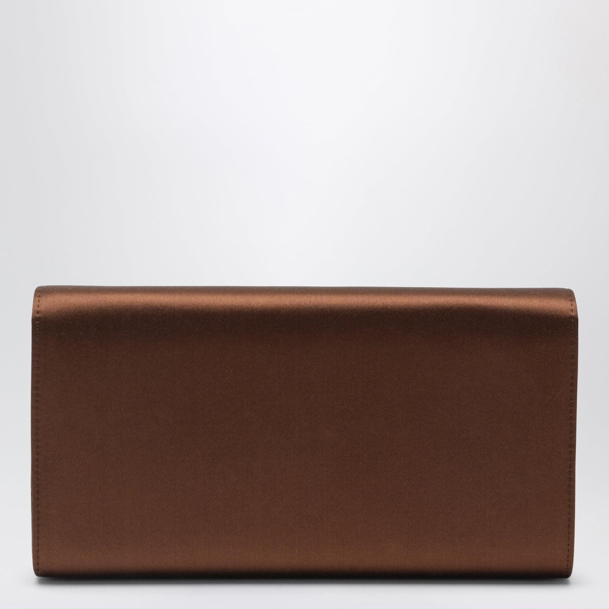 Roger Vivier Efflorescence Clutch In Satin Cacao Women ROGER VIVIER