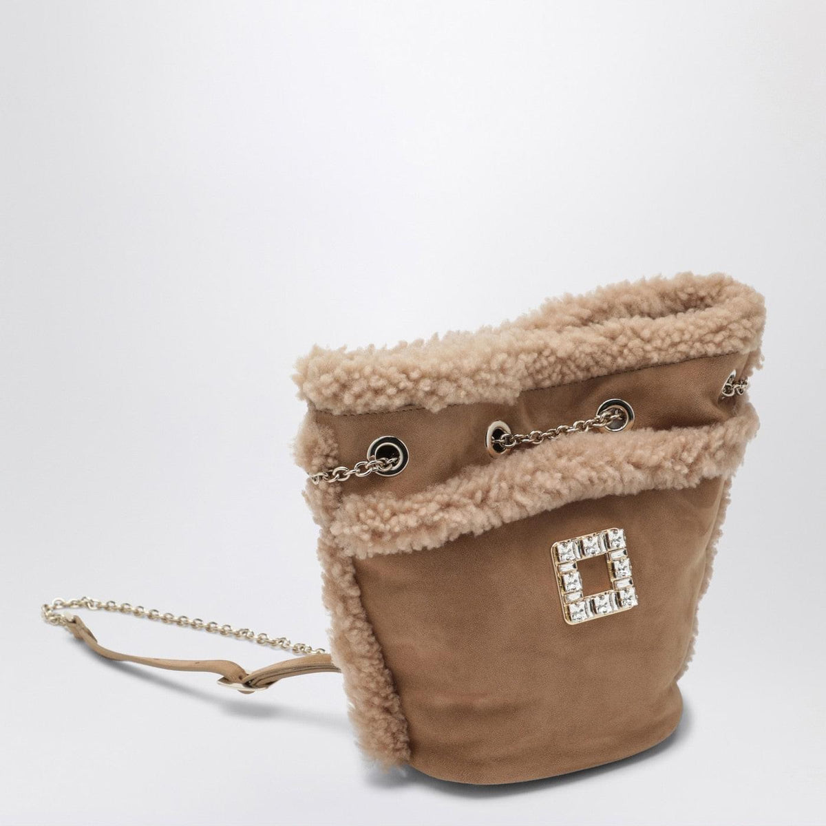 Roger Vivier Trã¨S Vivier Backpack In Suede And Shearling Women ROGER VIVIER
