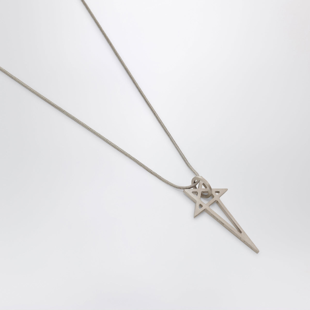 Rick Owens Pentagram Necklace In Metal Men RICK OWENS