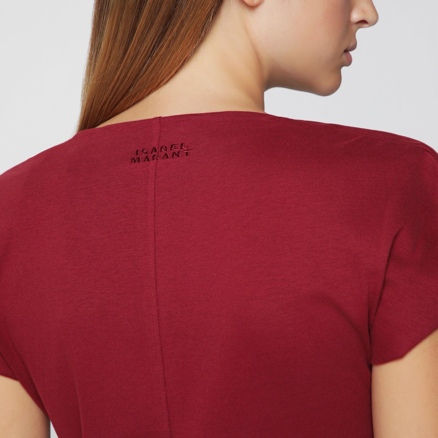 Isabel Marant Nadra Wrap Dress In Dark Burgundy Jersey Women ISABEL MARANT