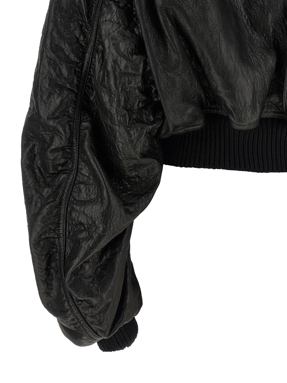 Rick Owens Women 'Secchia Cropped Flight' Bomber Jacket RICK OWENS