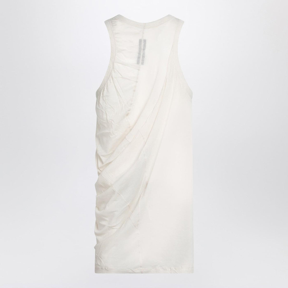 Rick Owens Ivory Tank Top With Draping Men RICK OWENS