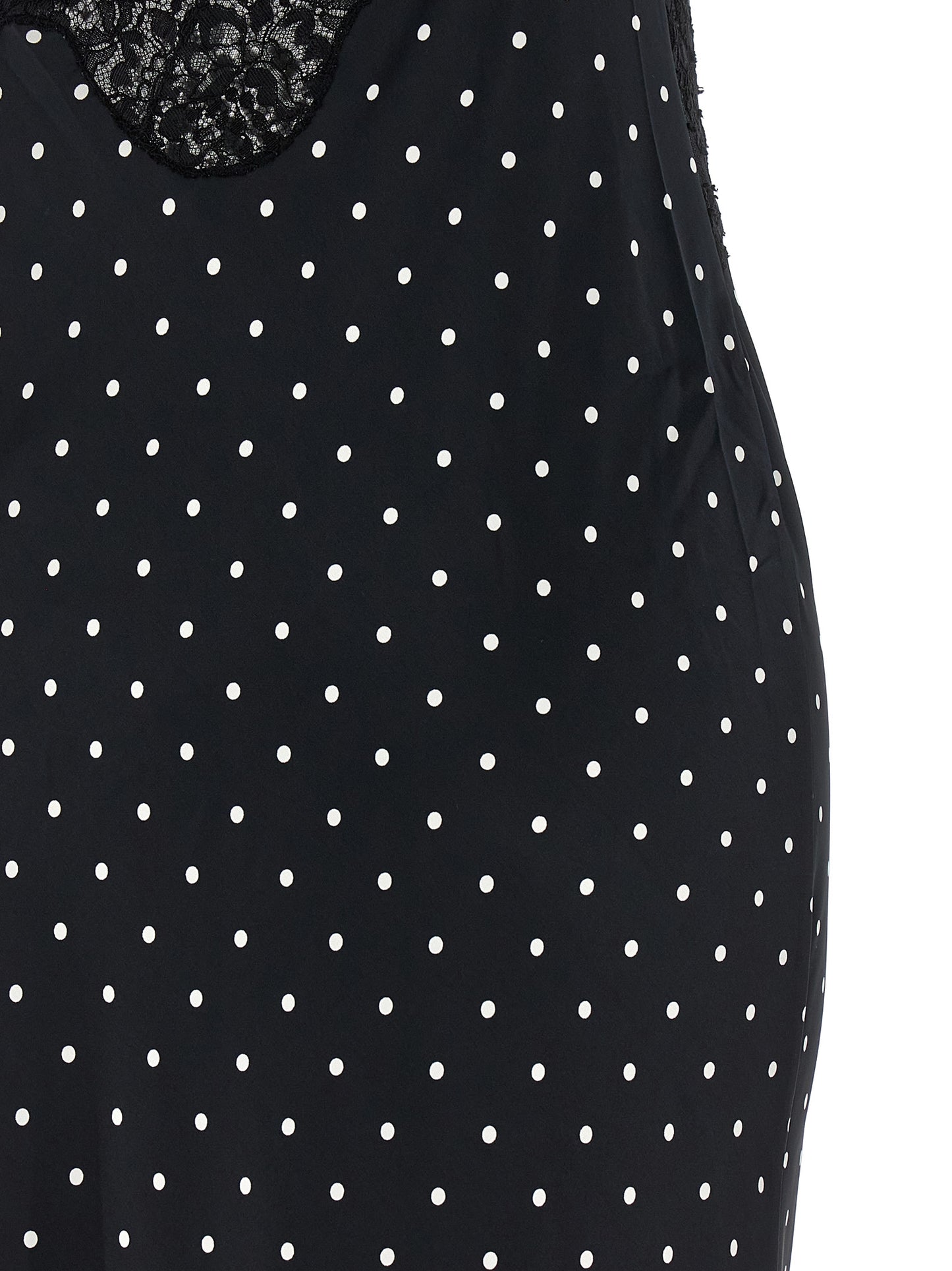 Self Portrait Women 'Polka Dot Satin Lace Maxi' Dress SELF-PORTRAIT