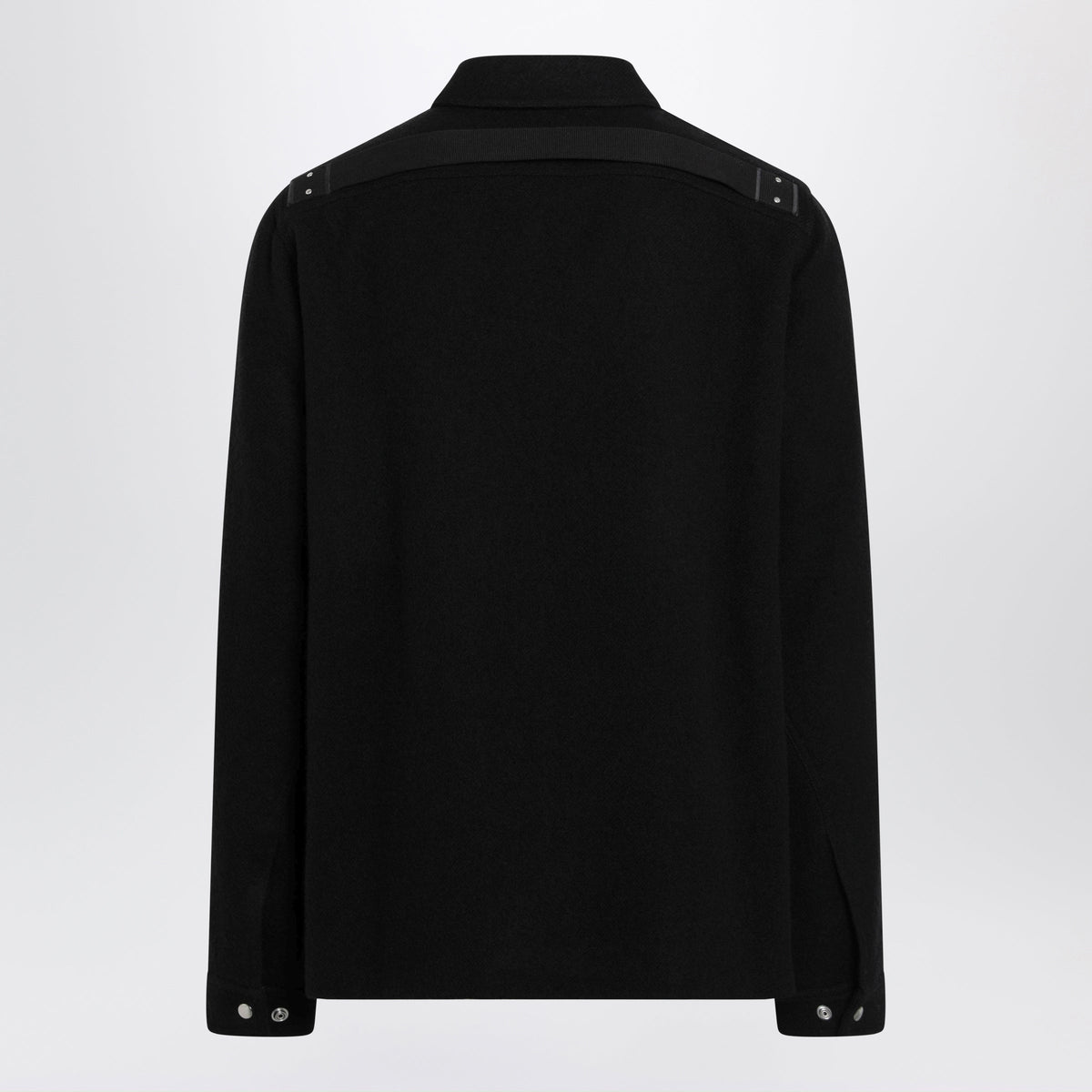 Rick Owens Black Wool Zip-Up Jacket Men