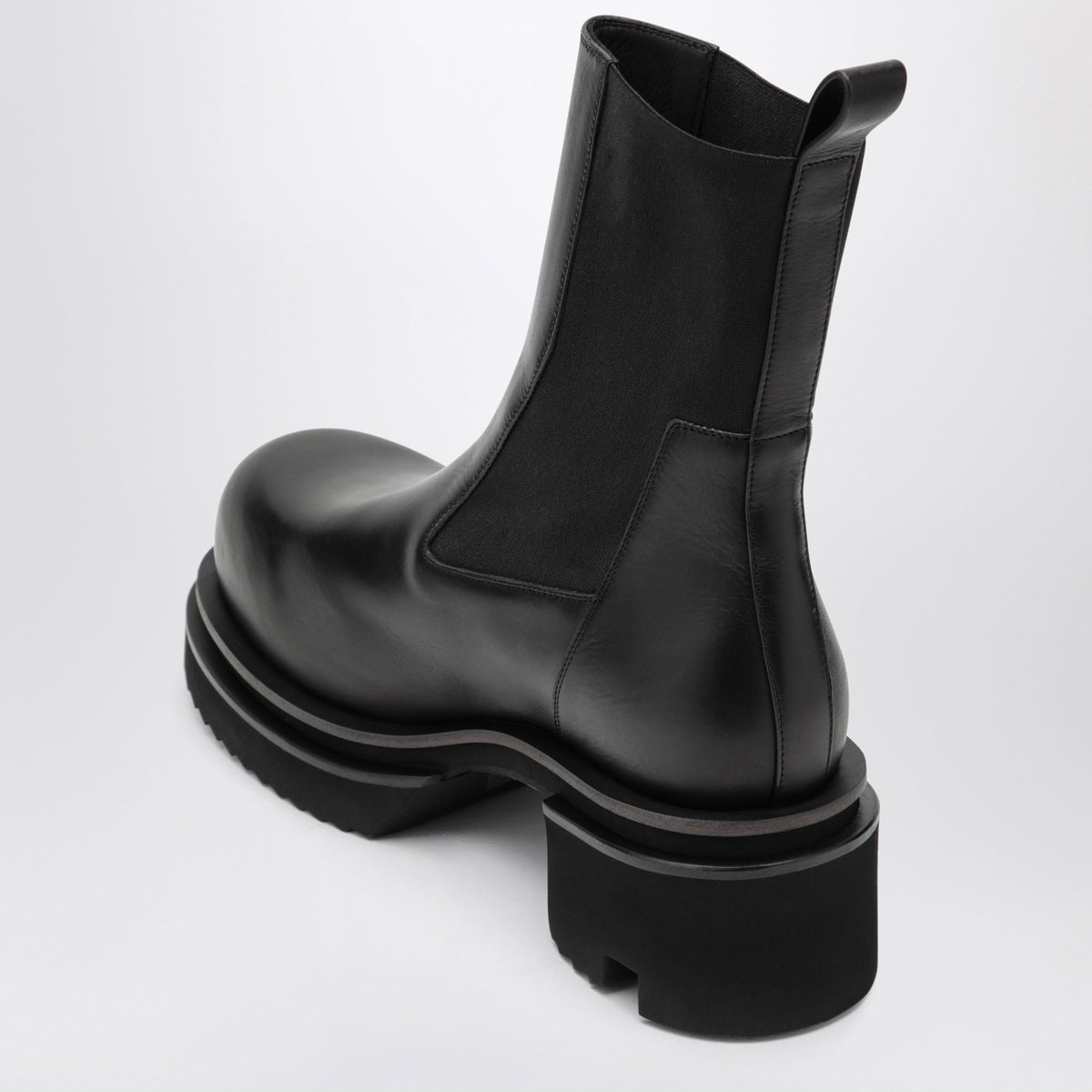 Rick Owens Black Bogun Leather Boots Men RICK OWENS