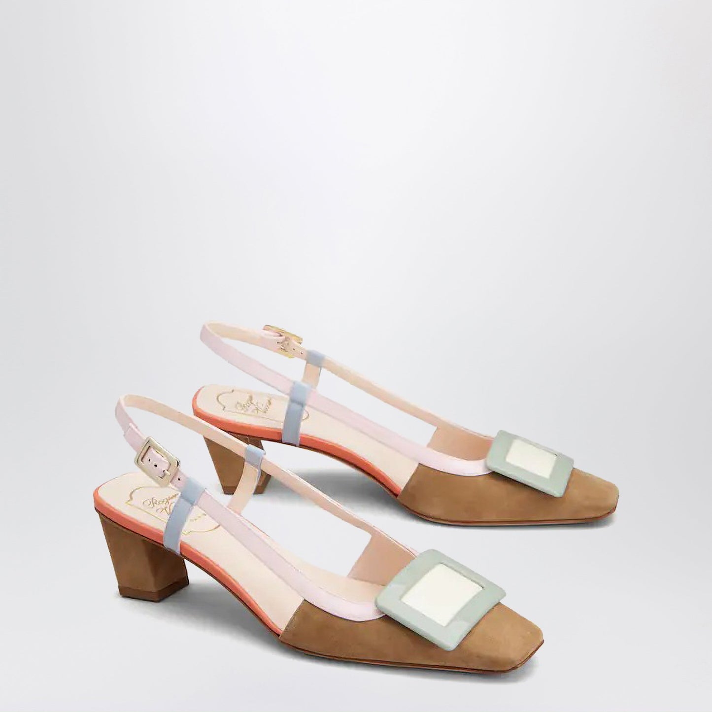 Roger Vivier Belle Vivier Multicoloured Suede Slingback Women ROGER VIVIER
