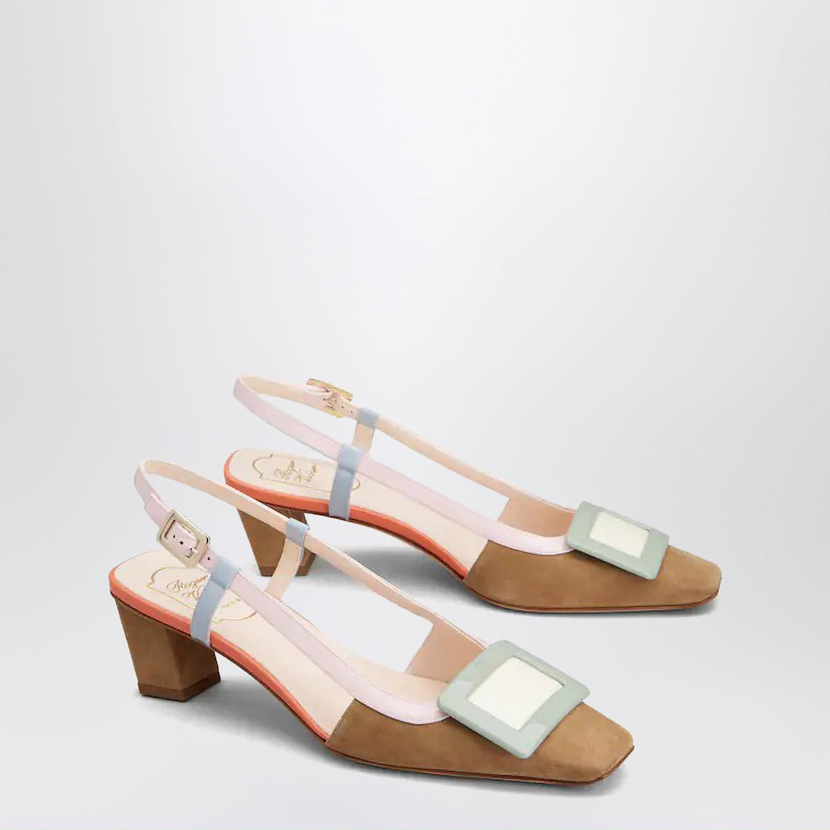 Roger Vivier Belle Vivier Multicoloured Suede Slingback Women ROGER VIVIER