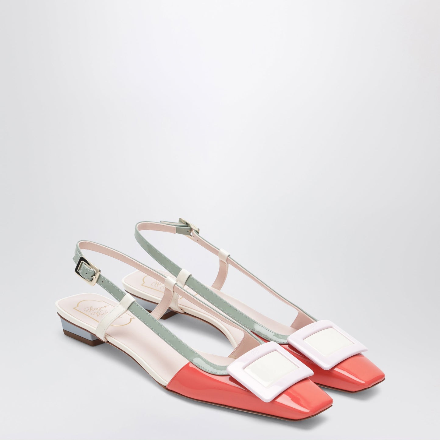 Roger Vivier Multicolour Belle Vivier Slingback Ballerinas In Patent Leather Women ROGER VIVIER