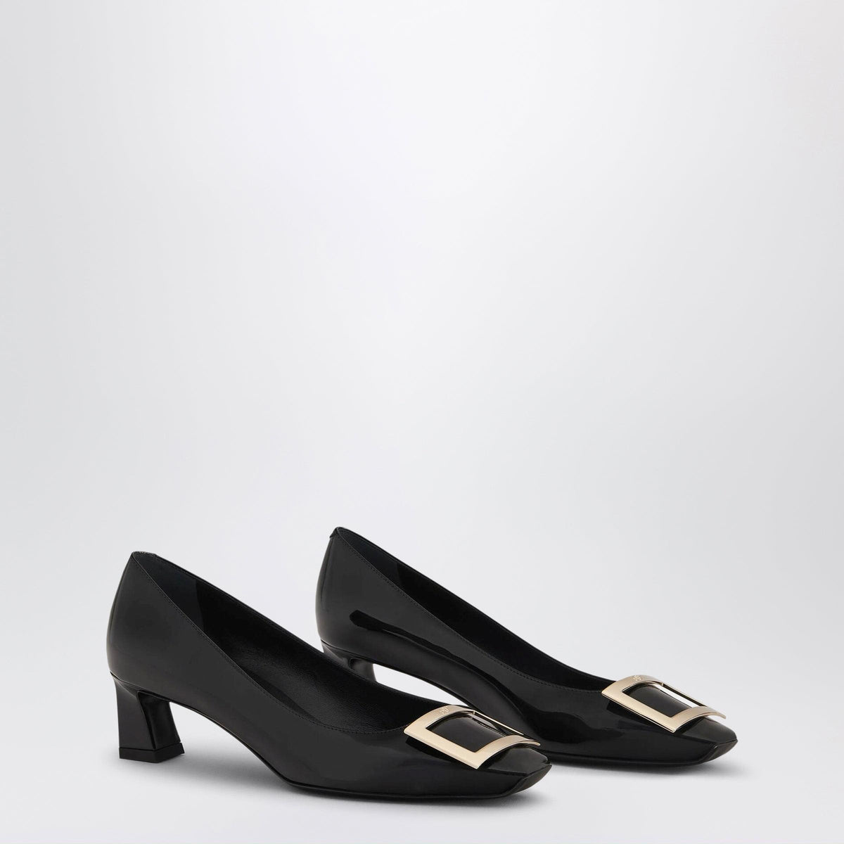 Roger Vivier Black Patent Leather Trompette Pumps Women ROGER VIVIER