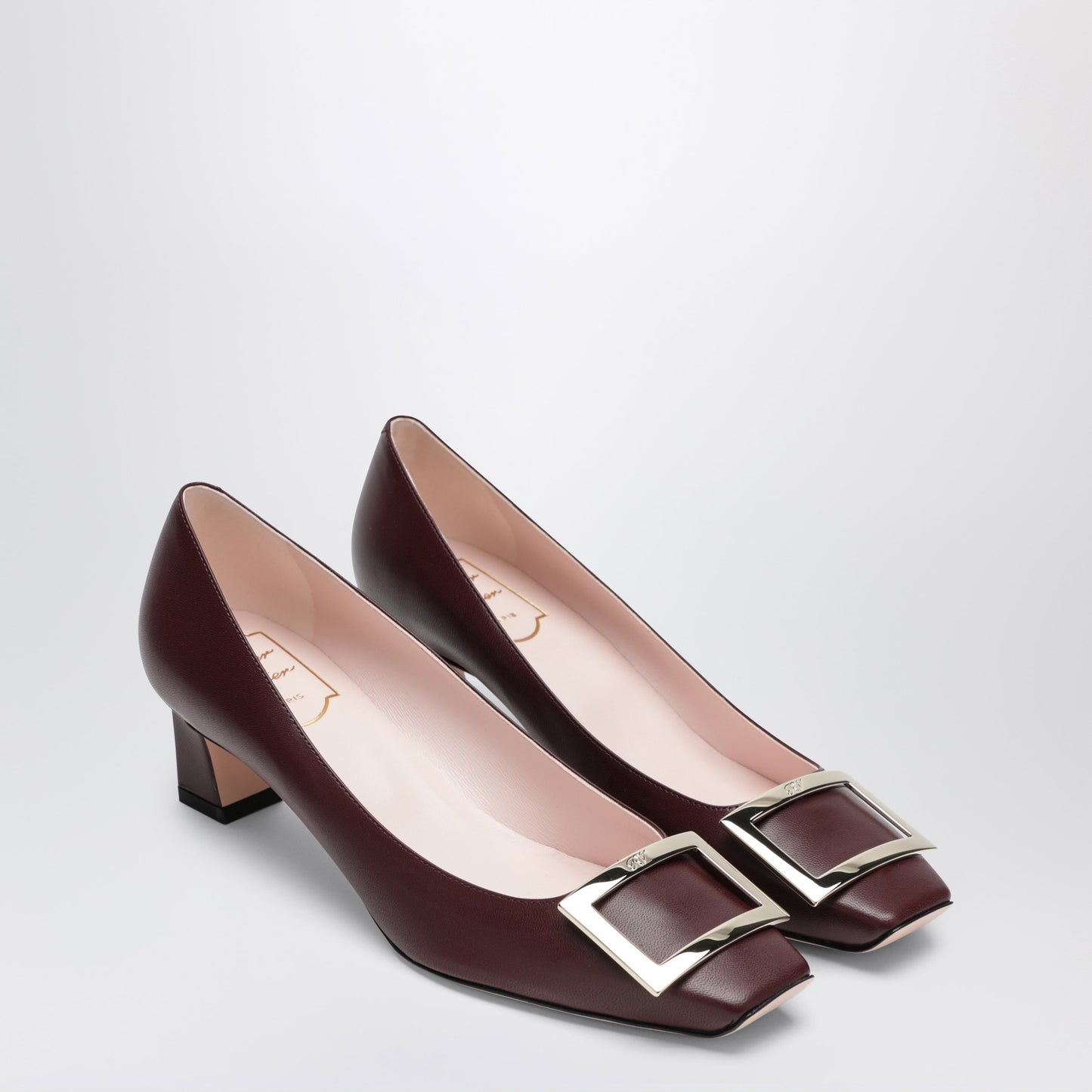 Roger Vivier Dark Burgundy Leather Trompette Decollete Women ROGER VIVIER