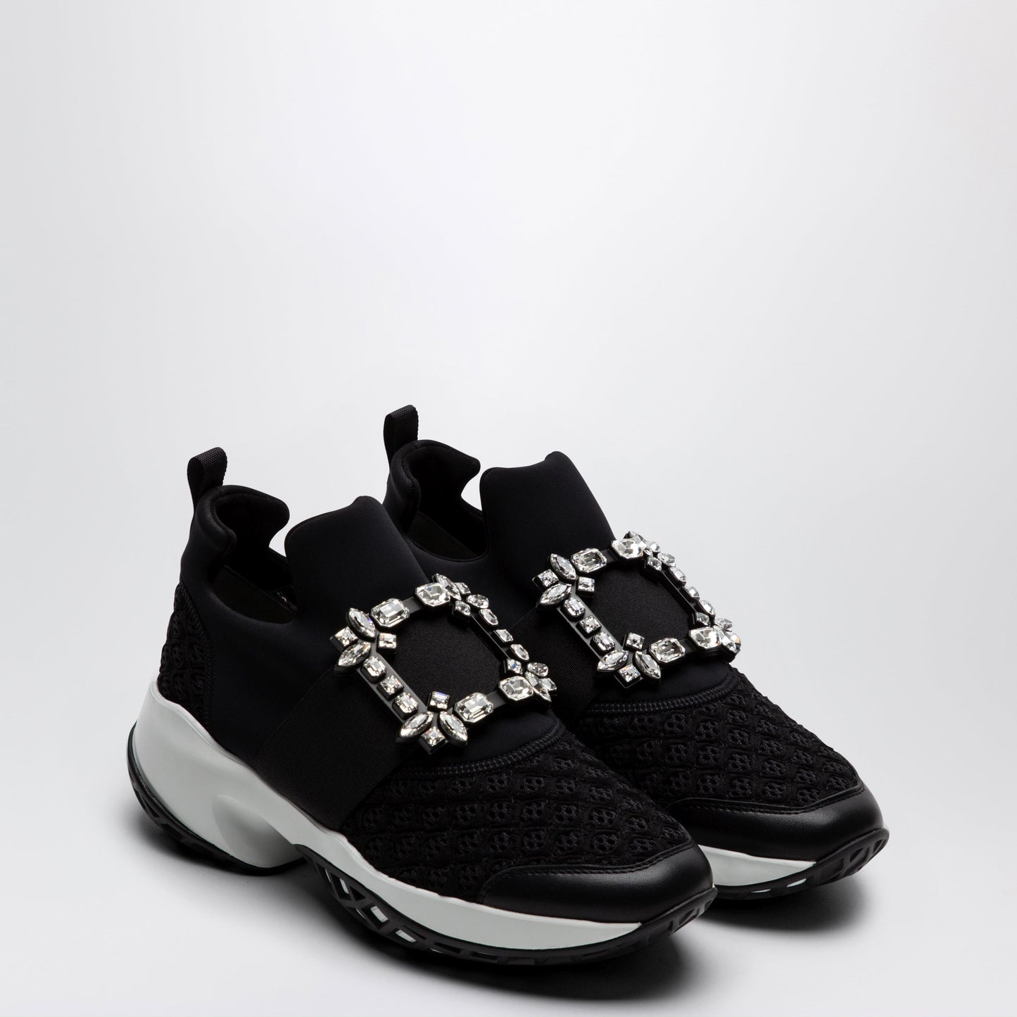 Roger Vivier Black Viv Run Strass Buckle Sneakers Women ROGER VIVIER