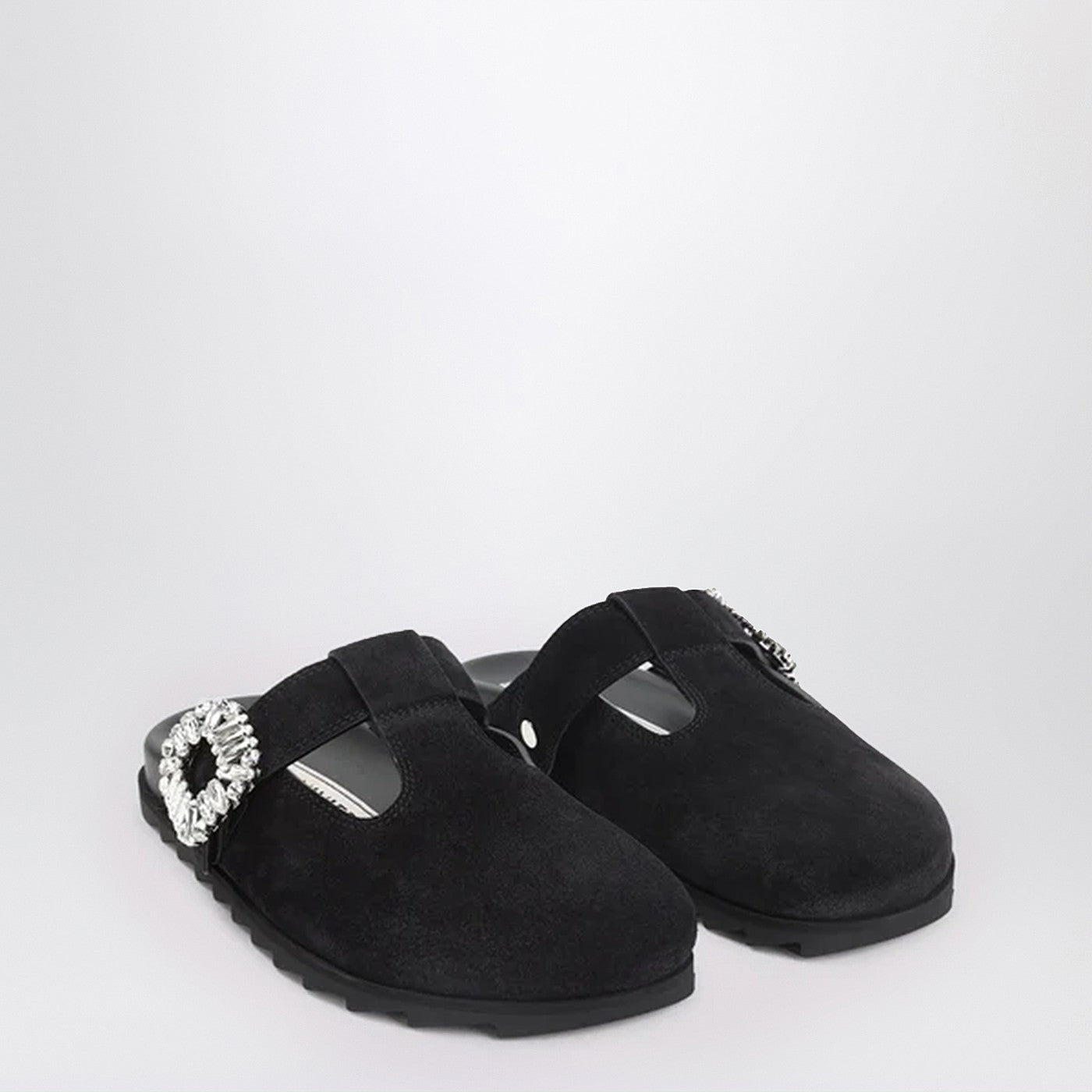 Roger Vivier Black Suede Mule Slidy Viv' Women ROGER VIVIER