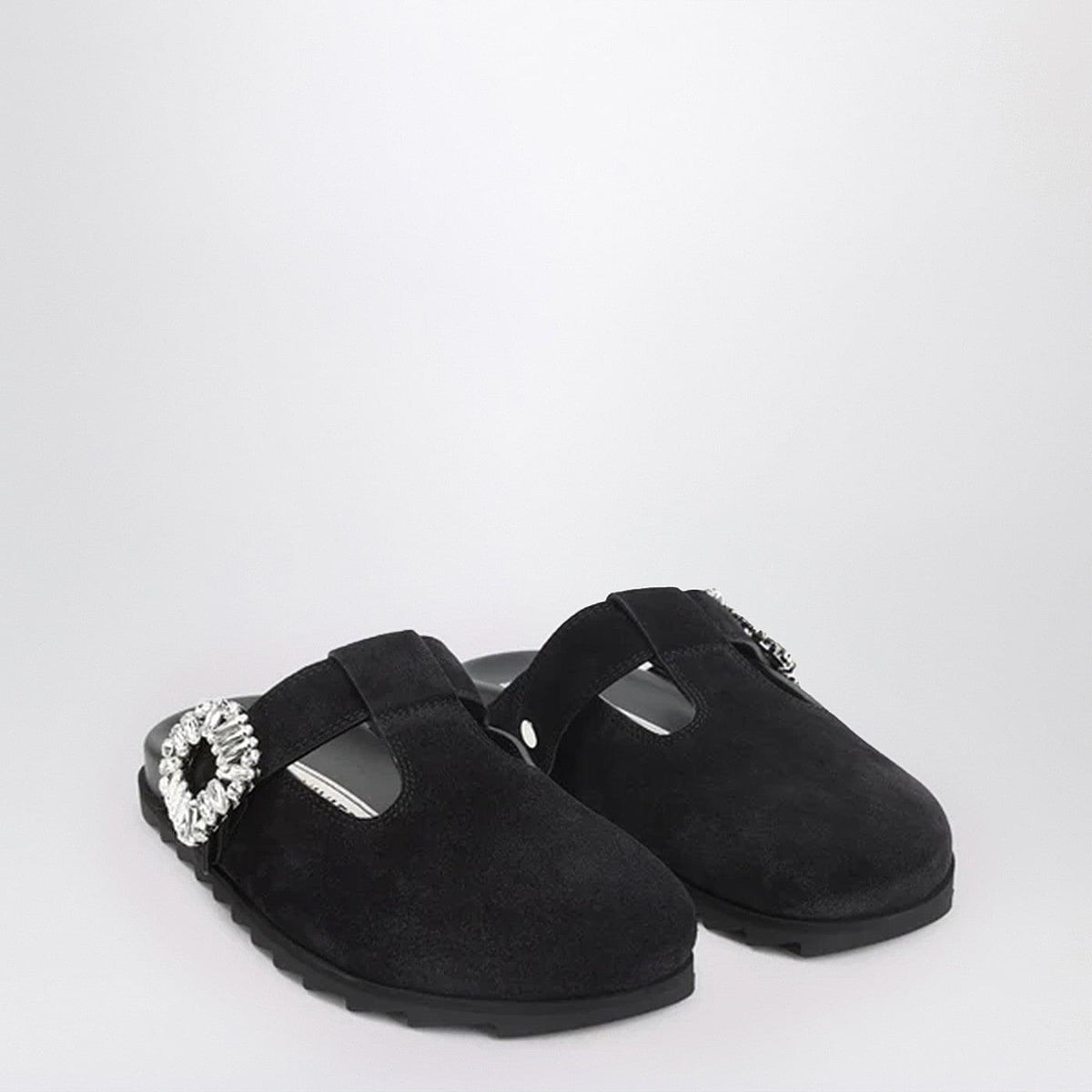 Roger Vivier Black Suede Mule Slidy Viv' Women ROGER VIVIER
