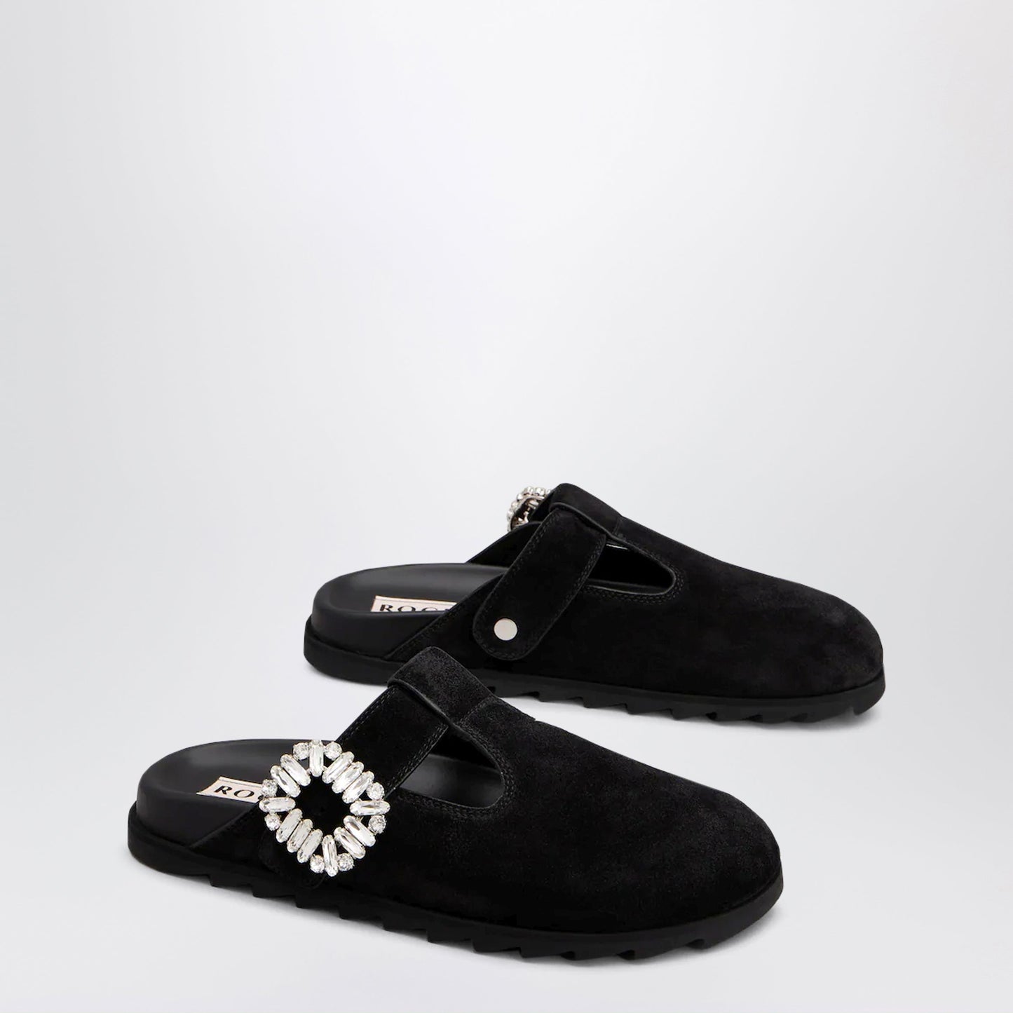 Roger Vivier Black Suede Mule Slidy Viv' Women ROGER VIVIER