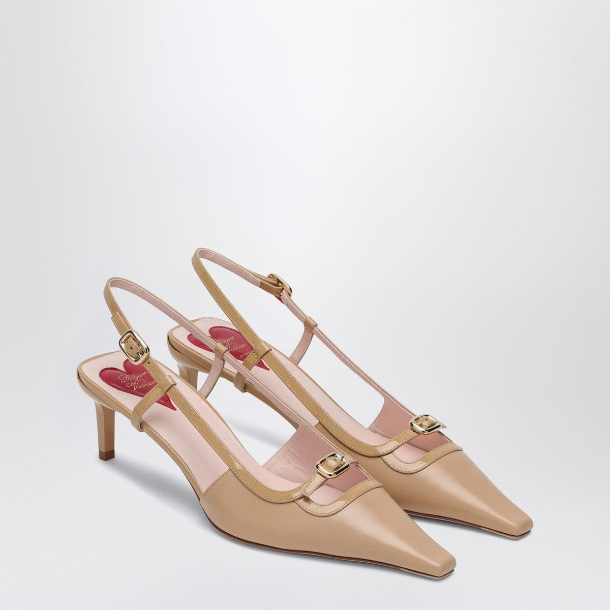 Roger Vivier Desert Leather Decolletes Slingback Viv' Canard Women ROGER VIVIER