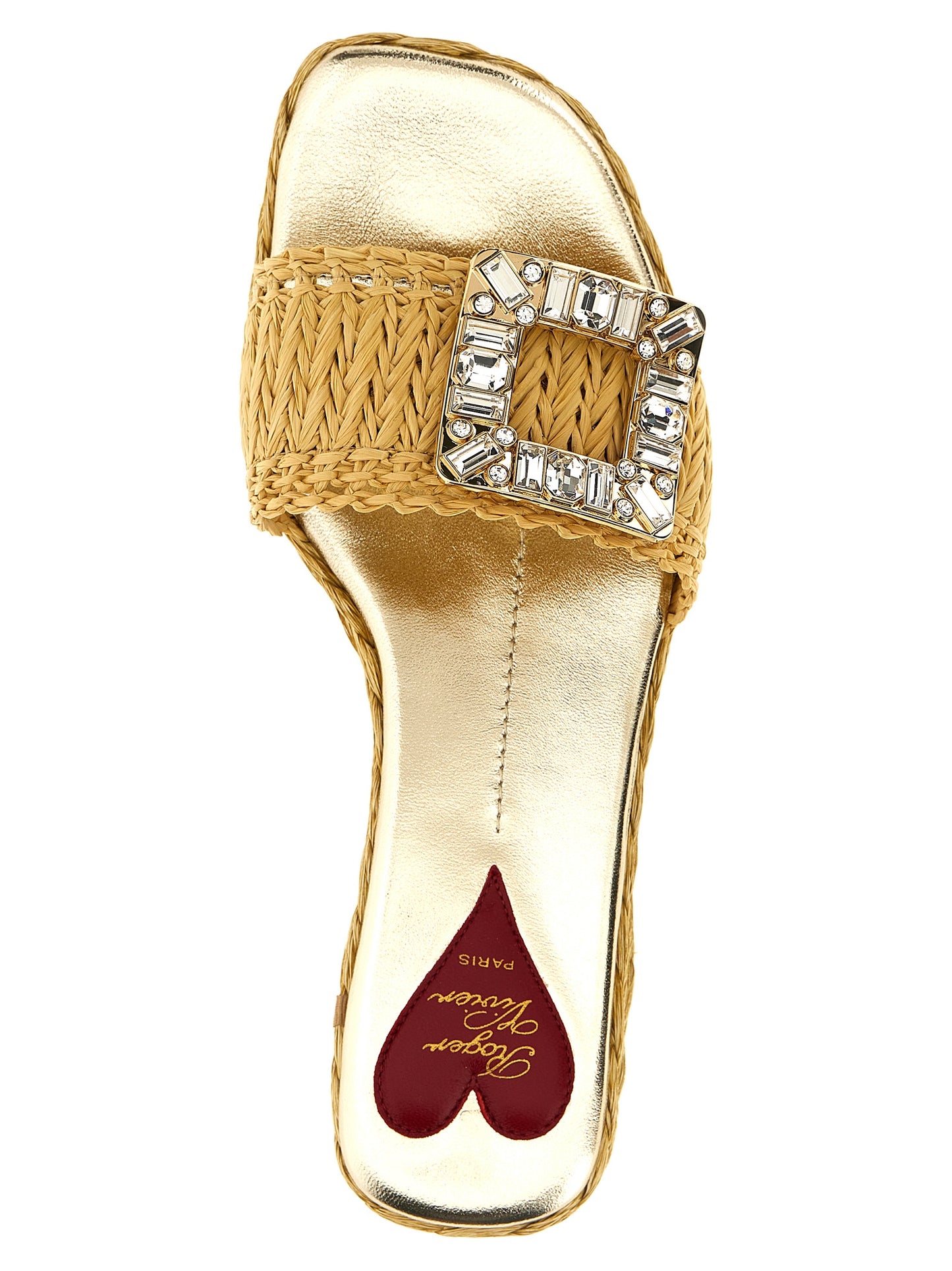 Roger Vivier Women Raffia Jewel Sandals ROGER VIVIER
