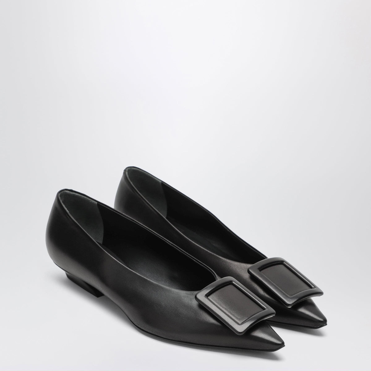 Roger Vivier Gommettine Ballerina In Black Leather Women ROGER VIVIER