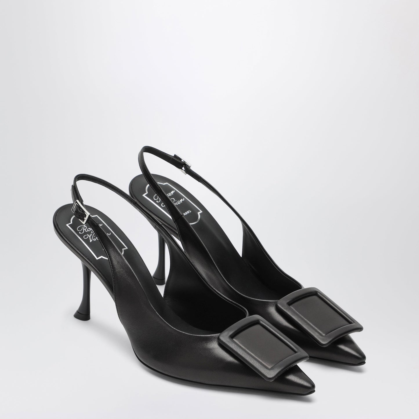 Roger Vivier Viv In The City' Nappa Leather Slingbacks Black Women ROGER VIVIER