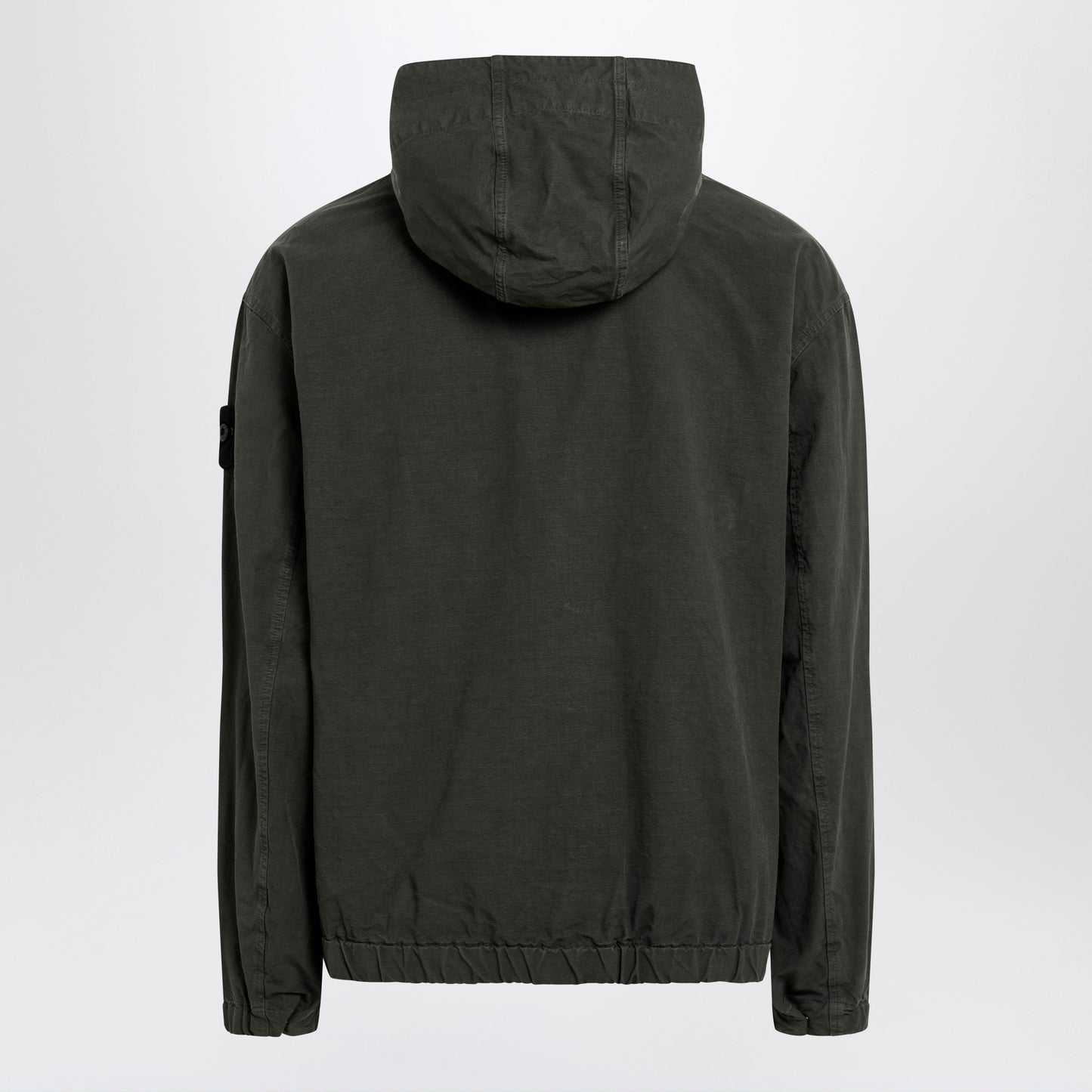 Stone Island Anthracite Grey Cotton Zip-Up Jacket Men STONE ISLAND